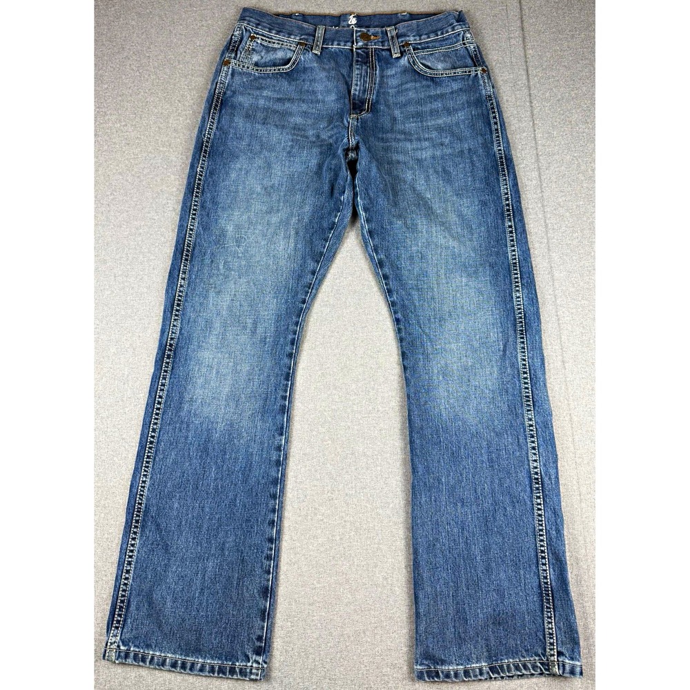 Wrangler Tower 20RT Mens Jeans 32x34 Straight Leg Blue Denim Western 100% Cotton